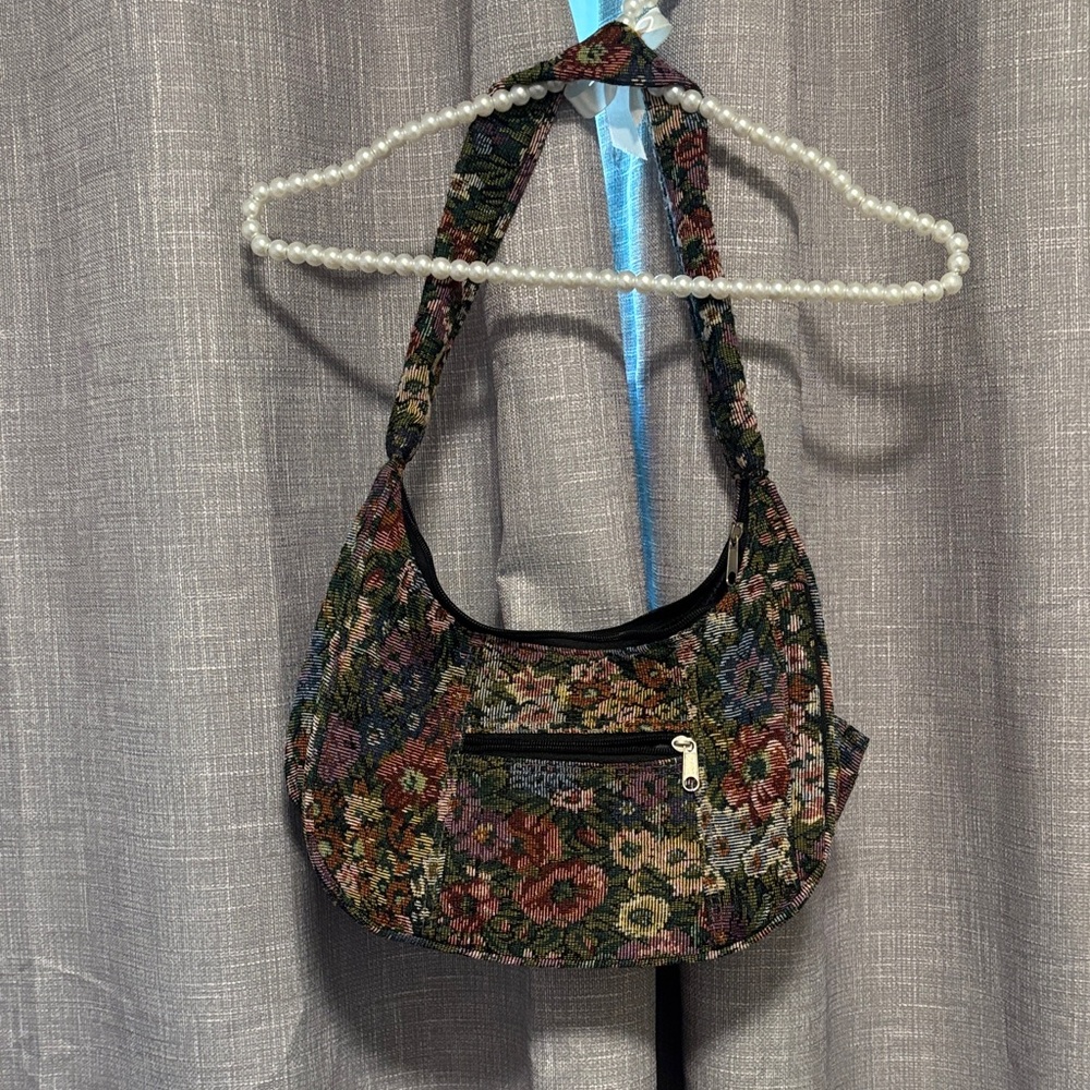 Floral Tapestry Shoulder Bag
